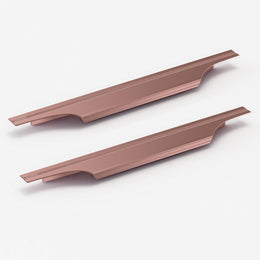 Plantex Profile Handle for Kitchen Cabinet/18 Inch Aluminium Drawer Profile Handle/Wardrobe Pull Handle for Home/Office/Hotel - Pack of 2 (Rose Gold)