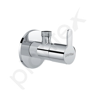 Plantex FLO-805 Pure Brass Angle Valve for Bathroom with Teflon Tape & Brass Wall Flange/Angle Cocke for Bathroom/Wash basin/Washing Machine- (Chrome)