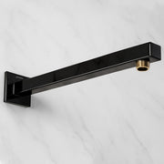 Plantex 18-Inch Square Shower Arm for Overhead Shower/Stainless Steel Shower Pipe/Wall Mount Bathroom Fitting with Â½-Inch Thread - Pack of 1 (Black)