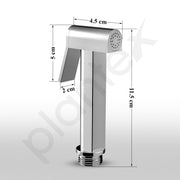 Plantex Pure Brass D-Shape Health Faucet Set/Jet Spray for Toilet/Faucet for Toilet/Health Faucet Gun Only/Hand Shower for Toilet/Health Faucet-Chrome