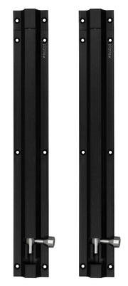 Plantex Stainless Steel Tower Bolt/Tower Bolt for Home,Offices Doors and Windows/Tower Bolt for Main Door/Door Latch/Kundi/Chitakini/Door Latch for Windows - Pack of 2 (Black Finish, 12 inch)