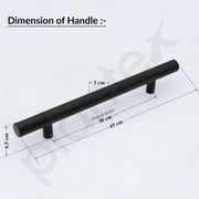 Plantex Heavy Duty Door Handle for Main Door/Door & Home Decor/18-inches Main Door Handle/Door Pull Push Handle - Pack of 1 (231-Smooth Black Finish) - 3 Years Warranty