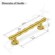 Plantex 8 Inch Heavy-Duty Stainless Steel Door Handle for Main Door/Pull Push Main Door Handle/3 Years Warranty - Pack of 1 (S-140, Gold)