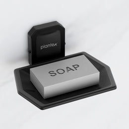 Plantex 304 Grade Stainless Steel Soap Dish/Wall Mounted Soap Holder/Bathroom Accessories - Cute (Black)