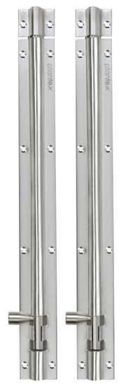 Plantex Stainless Steel 12 inch Tower Bolt/Tower Bolt for Home,Offices Doors and Windows/Tower Bolt for Main Door/Door Latch/Kundi/Chitakini/Door Latch for Windows (Matt Finish, Pack of 2)