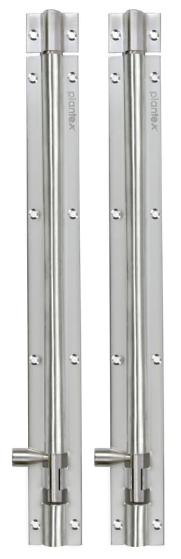 Plantex Stainless Steel 12 inch Tower Bolt/Tower Bolt for Home,Offices Doors and Windows/Tower Bolt for Main Door/Door Latch/Kundi/Chitakini/Door Latch for Windows (Matt Finish, Pack of 2)