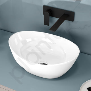 Plantex Ceramic Basin/Wash Basin for Bathroom/Tabletop Wash Basin/Bathroom Basin (Cadiz, White)