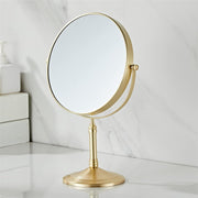 Plantex Premium Brass Magnifying Mirror/Two-Sided 360Â° Swivel Makeup Mirror With 5x/1x Magnification/Table Mirror (8 Inch-Golden/Tabletop)