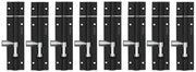 Plantex Stainless Steel 4 inch Tower Bolt/Tower Bolt for Home,Offices Doors and Windows/Tower Bolt for Main Door/Door Latch/Kundi/Chitakini/Door Latch for Windows (Black Finish, Pack of 8)