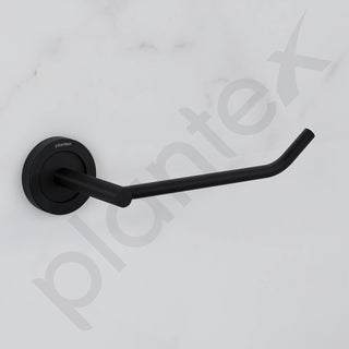 Plantex Stainless Steel Black Powder Coating Bathroom Toilet Paper Holder/Toilet Tissue Holder for Washroom/Kitchen/Bathroom Accessories (Black)