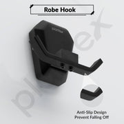 Plantex Robe Hook for Bathroom/304 Grade Stainless Steel Towel Hook/Cloth Hanger/Bathroom Accessories - Pack of 1 (PMB-2405, Z-Black)