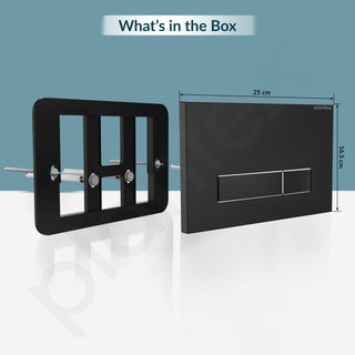 Plantex Flush Plate/Dual Flush Plate for Toilet/Mechanical Dual-Flush Plate/Water-Saving Technology – Pack of 1 (4519, Black)