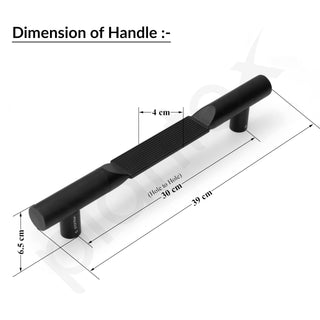 Plantex 15 Inch Main Door Handle for Wooden Doors - Pull-Push Handle Accessory (Pack of 1, Black) 3 Years Warranty