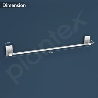 Plantex 304 Grade Stainless Steel 24 inch Single Towel Rod/Towel Holder for Bathroom/Towel Bar/Hanger/Stand/Bathroom Accessories - Senso (Chrome)