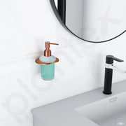 Plantex Smero Pure Brass Made Handwash Holder for wash Basin/Liquid Soap Dispenser/Shampoo Dispenser - Smart (PVD Rose Gold)