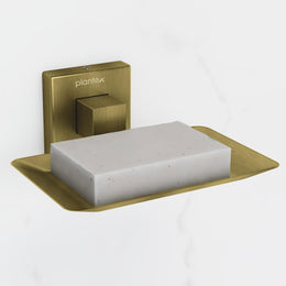 Plantex Soap Holder for Bathroom/Stainless Steel Soap Stand/Soap Case/Soap Dish/Bathroom Accessories - Pack of 1, Aqua (Brass Antique)