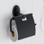 Plantex 304 Grade Stainless Steel Toilet Paper Roll Holder/Toilet Paper Holder/Tissue Paper Roll Holder for Bathroom Accessories - Oreva (Black)