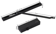 Plantex Automatic Hydraulic Pelmet Arm Door Closer with Double Speed for Heavy Doors at Home/Office/Hotel Wide 180 Degree Opening Sliding Arm Closer (Capacity-120 Kg,Black)(ISO 9001 Certified)