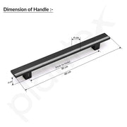 Plantex 12 Inch Main Door Handle/Aluminium Handle for Door/Black Pull-Push Handle for Home/Office/3 Years Warranty Pack of 1 (APS-612, Black)