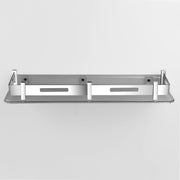 Plantex Unbreakable Plastic Bathroom Shelf for Wall/Kitchen Wall Shelf with Stainless Steel Railing/Living Room Multipurpose Wall Mounted Shelf (Transparent)