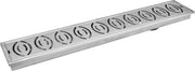 Plantex 304 Grade Stainless Steel Long Shower Drain/Floor Drainer/Jali Removable Grate/Lid for Bathroom and Kitchen (10 x 60 cm - Matt)