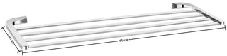 Plantex Fully Brass Smero Towel Rack/Towel Stand/Hanger/Holder Bathroom Accessories - 24 Inch,Chrome (AQ-8131)
