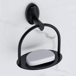 Plantex 304 Grade Stainless Steel Soap Holder/Soap Dish/Soap Stand for Bathroom and Wash Basin/Bathroom Accessories - Oreva (Black)