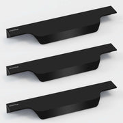 Plantex Profile Handle for Kitchen Cabinet/8 Inch Alluminium Drawer Profile Handle/Wardrobe Pull Handle for Home/Office/Hotel - Pack of 3 (Black)