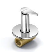 Plantex Concealed Stop Cock/Pure Brass Concealed Stop Valve Tap For Bathroom With Teflon Tape & Brass Adjustable Wall Flange – 15mm (LEA-706, Mirror-Chrome Finish)