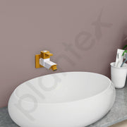 Plantex PTMT EDS-121 Single Lever Bib Cock for Bathroom with Water Saving Nozzle Attachment/Bib Tap with Plastic Wall Flange & Teflon Tape (Yellow and White)