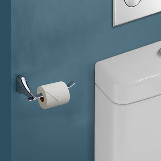 Plantex Rich Brass Bathroom Accessories - Unique Toilet Paper Holder/Tissue Paper Stand for Washroom/Bathroom (Chrome)
