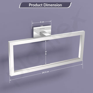 Plantex 304 Grade Stainless Steel Compact Napkin Holder for Wash Basin/Hand Towel Hanger/Napkin Holder/Bathroom Accessories - Benz (Chrome)