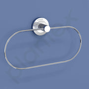 Plantex Stainless Steel Towel Ring for Bathroom/Wash Basin/Napkin-Towel Hanger/Bathroom Accessories (Chrome-Oval) - Pack of 4