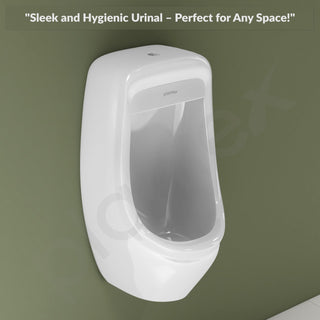 Plantex Premium Wall Mount Large Urinal Pot for Men/Male/Boy/Gents Toilet for Bathroom/Commode for Toilet- (White, Loki)