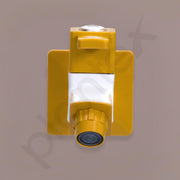 Plantex PTMT EDS-122 Single LeverPainted Bib Tap For Bathroom With Water Saving Aerator/Bib Cock For Bathroom With Plastic Wall Flange & Teflon Tape (Yellow & White)