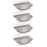 Plantex Knobs for Drawer/Rectangular Drawer Knob/Pull-Push Knobs for Kitchen/Bedroom Drawer - Pack of 4 (Satin White)