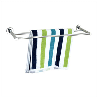 Plantex Stainless Steel Heavy and Sturdy Dual Towel Rod for Bathroom/Towel Hanger/Towel Holder/Bathroom Accessories (24-inch) Chrome Finish