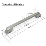 Plantex Door Handle/Main Door Handle/14 Inch Pull-Push Handle for Home/Office/Hotel - Pack of 1 (SH-351, Satin White)