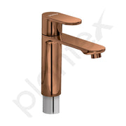 Plantex Pure Brass Single Lever Pillar tap for wash basin/Table top wash basin tap with Teflon tape/Quarter Turn tap for wash basin/Wash basin tap-(ORN-203-Rose Gold)