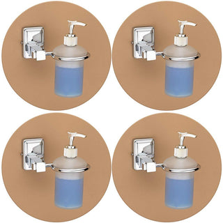 Plantex Stainless Steel 304 Grade Darcy Liquid Soap Dispenser/Shampoo Dispenser/Hand Wash Dispenser/Bathroom Accessories (Chrome) - Pack of 4