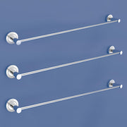 Plantex Stainless Steel Heavy Single Towel Rod/Towel Hanger for Bathroom/Towel Bar/Stand/Bathroom Accessories (24 Inch - Chrome Finish) - Pack of 3