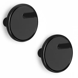 Plantex Knobs for Drawers/Drawer Knobs/Round Knob for Cabinets/Pull-Push Knob for Kitchen/Bedroom/Drawer - Pack of 2 (SH-433, DC-Black & Z-Black)
