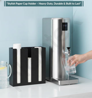 Plantex Metal Cup Holder/Cup Organizer for Kitchen/Cup Holder for Kitchen/3 Column- (Black)