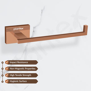 Plantex 304 Grade Stainless Steel Toilet Paper Roll Holder for Washroom/Tissue Paper Stand for Kitchen/Bathroom Accessories - Benz (Rose Gold)