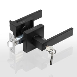 Plantex Mortise Lock/Main Door Lock Set with 3 Keys/New Age Heavy Duty Door Handle Locks for Residential & Commercial Spaces - Pack of 1 (Black)