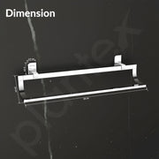 Plantex Dual 304 Grade Stainless Steel Towel Rod for Bathroom/Towel Bar for Bathroom/24 Inch Towel Hanger/Towel Holder - Pack of 1 (1908, Chrome)