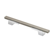 Plantex Cabinet Handle/160mm Handle for Cabinet/Door Pull-Push Handle for Home/Office/Hotel - Pack of 1 (Satin White & Chrome)