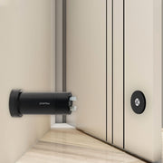 Plantex Stainless Steel Wall-Mounted Magnetic Door Stopper/Door Catcher for Wooden Door - Pack of 4 (Matt Black)