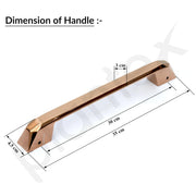 Plantex Door Handle for Home Main Door/Door lock with handle/Mortise Lock with 3 computerized Brass keys/14 inch Pull-Push Handle/Door Hardware - Combo (Rose Gold)