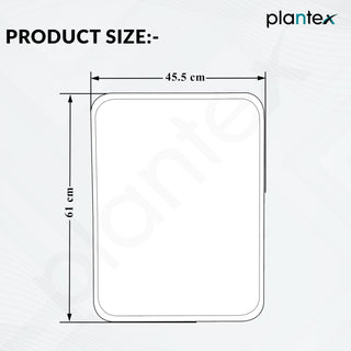 Plantex Aluminium Frame Bathroom Mirror for Wall/Wall Mount Mirror for Bedroom/Dressing Room/Living Room/Entryway - Shatterproof Mirror (18x24 Inch-Brushed Black/Rectangle)
